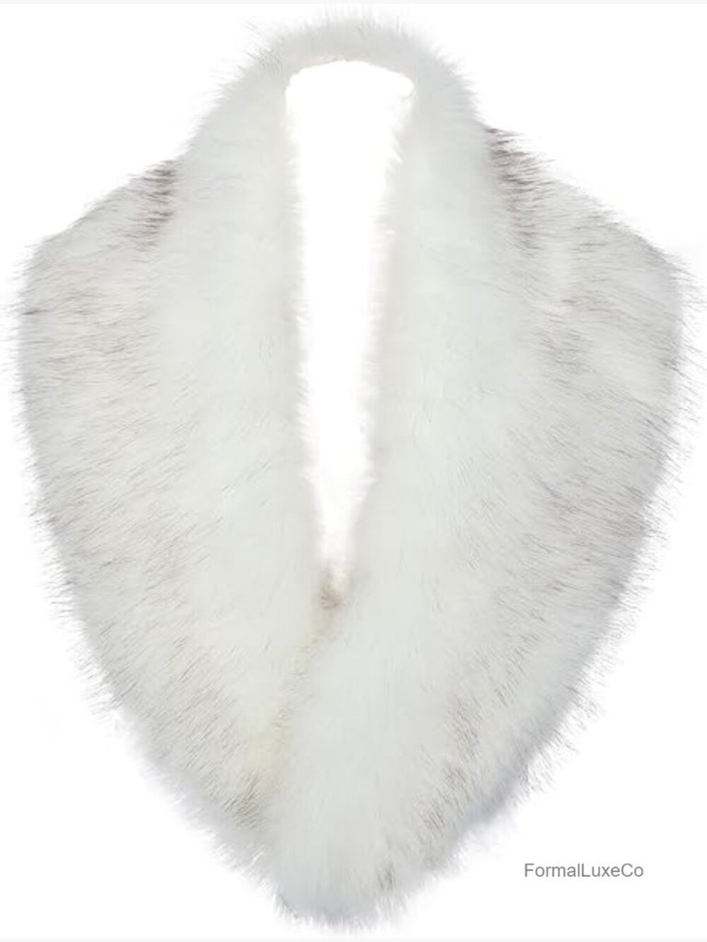 Faux Fur Collar Scarf Wrap Winter Neck Warmer Ladies White Sca